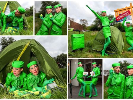 Betoverende Groene Stewardessen: Flexibel inzetbaar voor ontvangst, promotie en animatie. Voeg stijl en luchtvaartthema toe aan uw evenement!