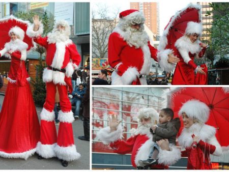 Boek de Reuze Kerstman & Kerstvrouw op Stelten voor betoverende kerstmomenten! Uniek entertainment met feestelijke uitstraling. Reserveer nu!