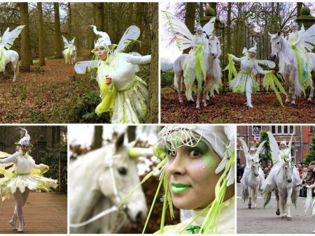 Magische Elfjes met Eenhoorn Paard: Betoverend straattheater voor elk evenement. Voeg een vleugje magie toe aan je speciale dag!