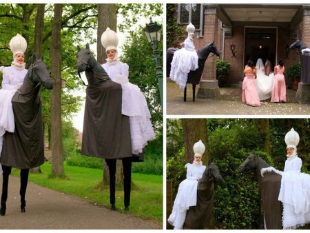 Ervaar betovering met Barokke Ruiters Steltenlopers. Creëer een sprookjesachtige sfeer vol elegantie. Boek nu voor koninklijke magie op uw evenement!