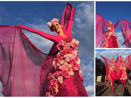 Betoverende Bloemen Steltenlopers: Kleurrijke pracht en vrolijkheid voor elk evenement! Creëer een natuurlijke oase met deze visuele en interactieve belevenis.