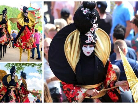 Betoverende Sierlijke Geisha's Steltenlopers: Ontdek de mystiek van het Oosten. Een visuele reis door de Japanse cultuur. Boek nu voor authentieke oosterse pracht!